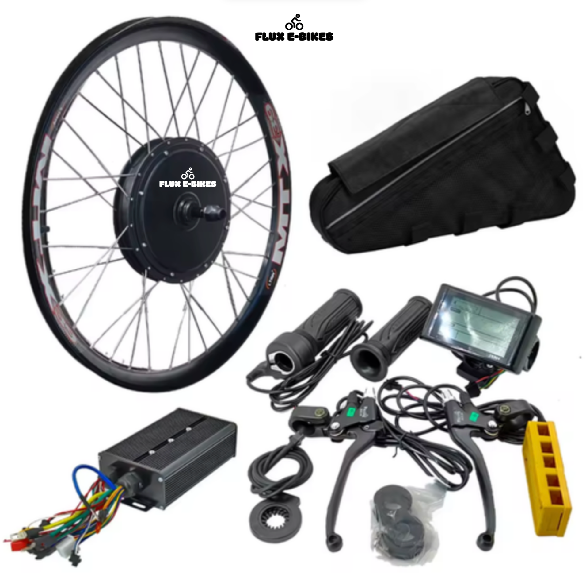 amazon electric bicycle conversion kit Premium Offroad Bike Kit, 26" Rear powered conversion kit based on the same geared BLDC power plant Flux 5000w 72v conversion kit